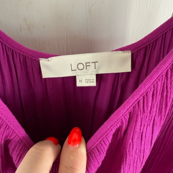 LOFT Vibrant, bright! fuchsia Sleeveless Dress - Picture 3 of 5